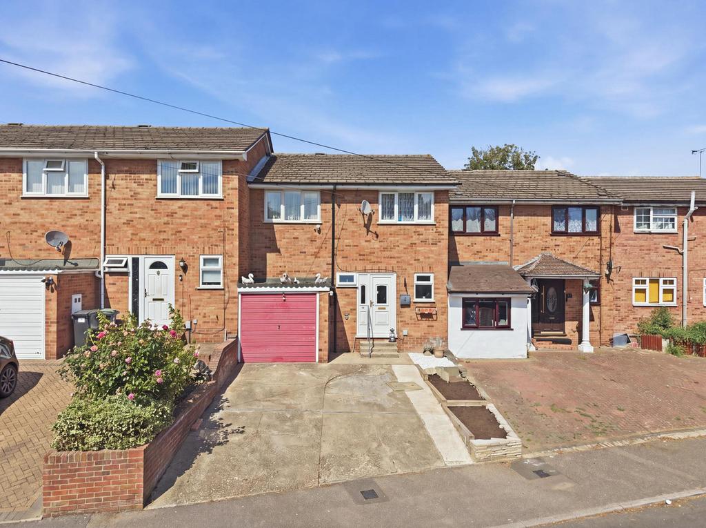 Semi-detached house exterior, driveway