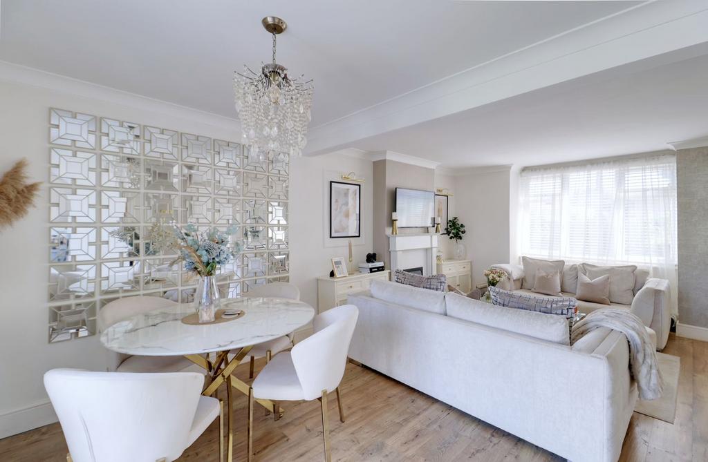 Open-plan living area, open plan living