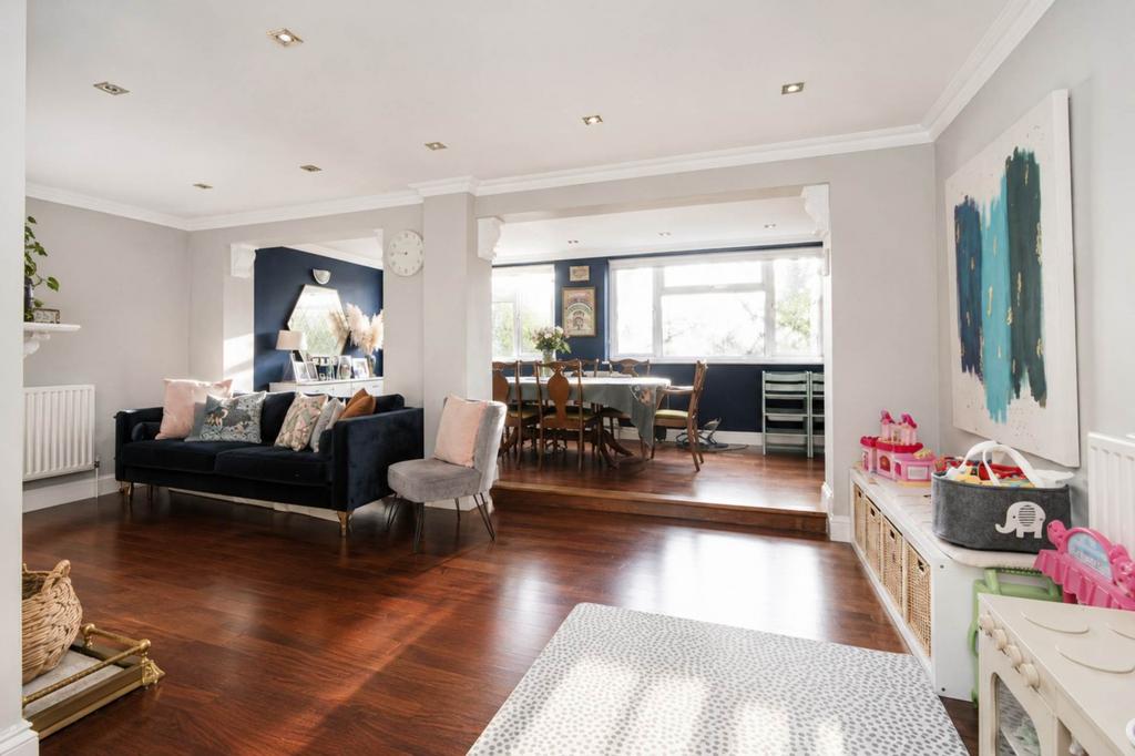 Open-plan living area, open plan living