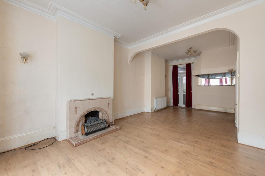 Living room, fireplace