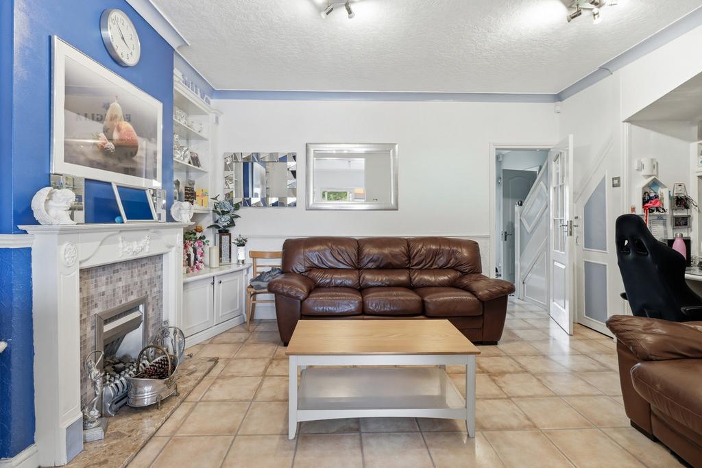 Living room, fireplace