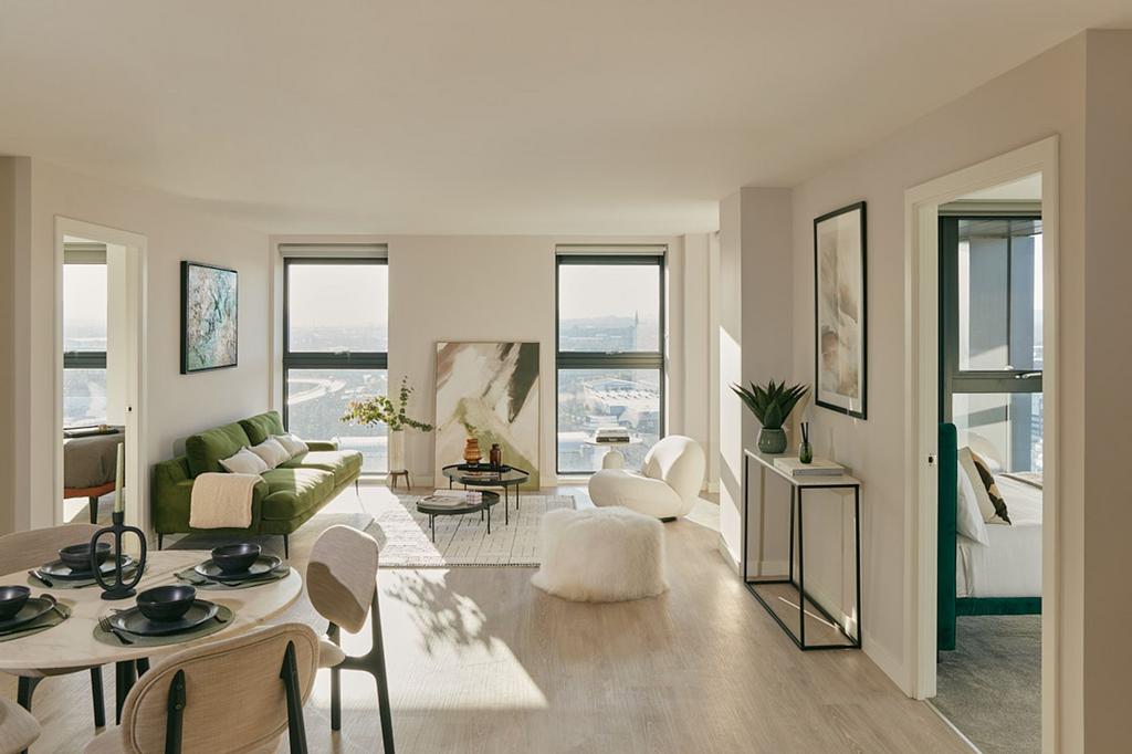 Open-plan living area, open plan living