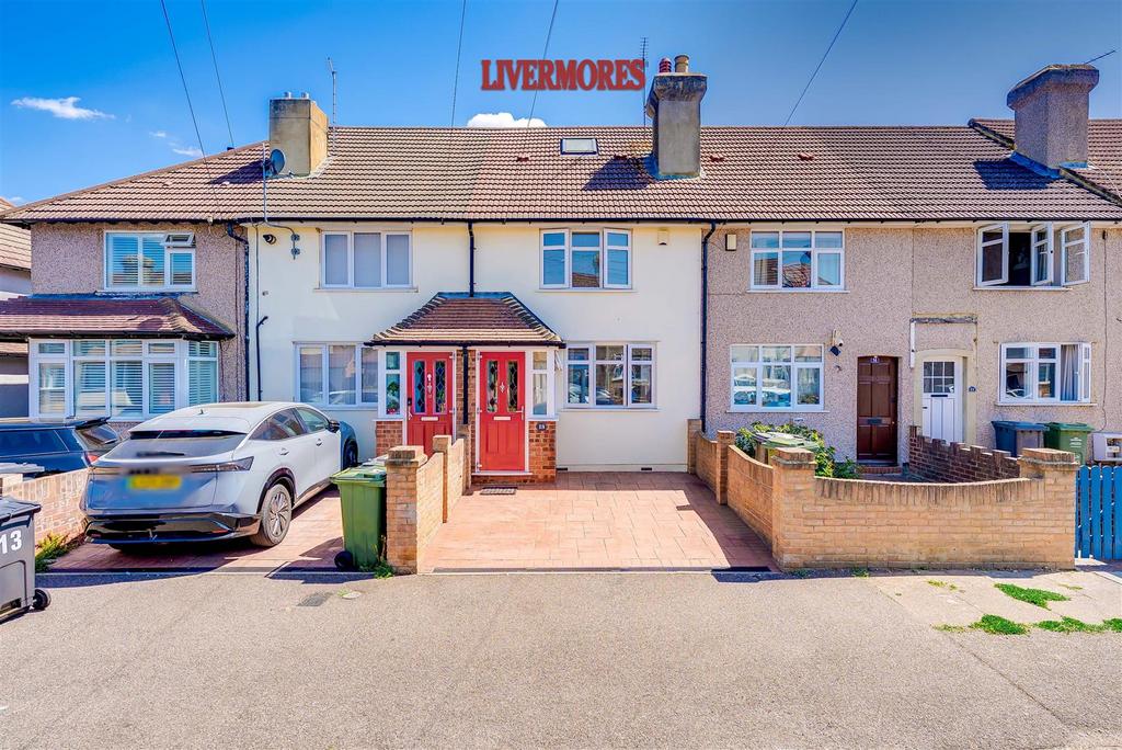 Semi-detached house exterior, driveway