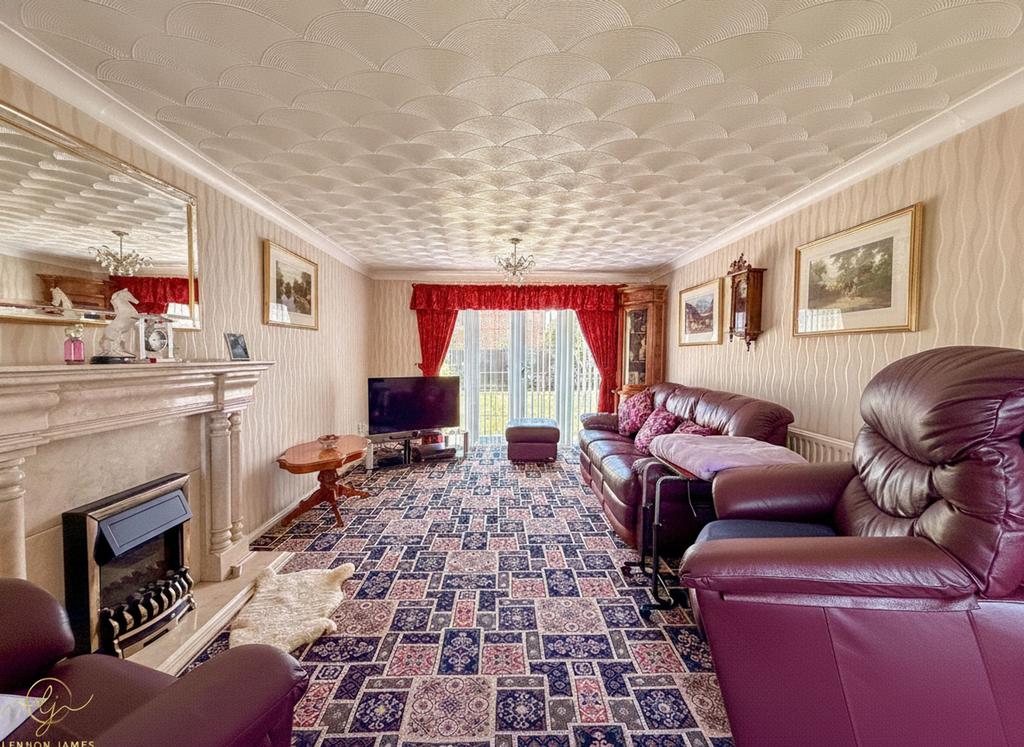 Living room, fireplace
