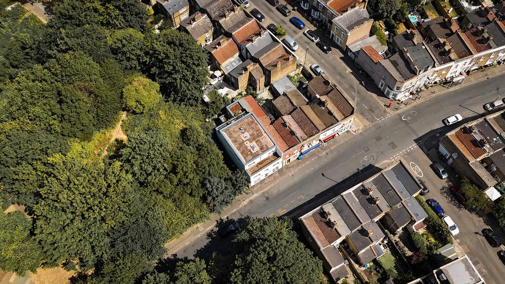 Aerial view, land