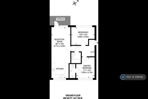 2 bedroom flat to rent, Campbell Road, London, E3