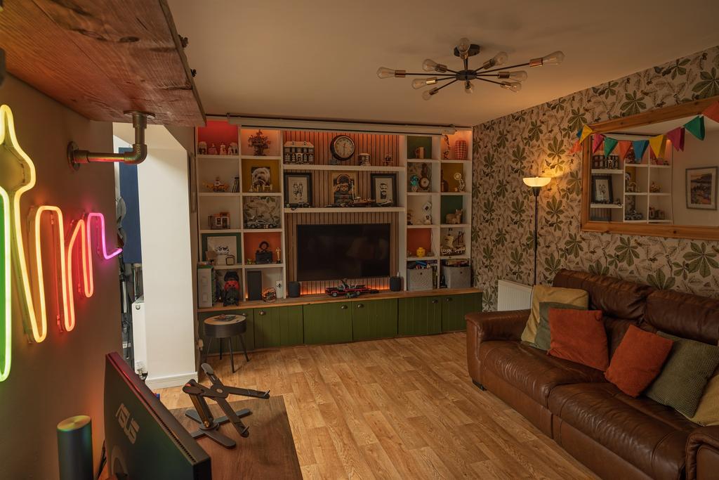 Living room, fireplace