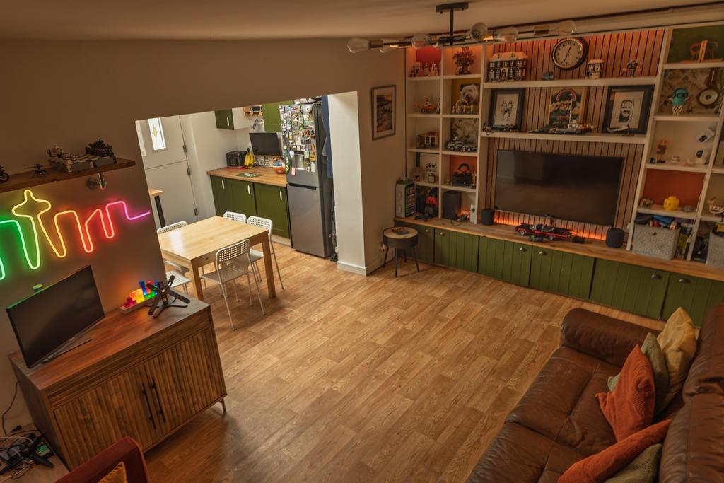 Open-plan living area, open plan living