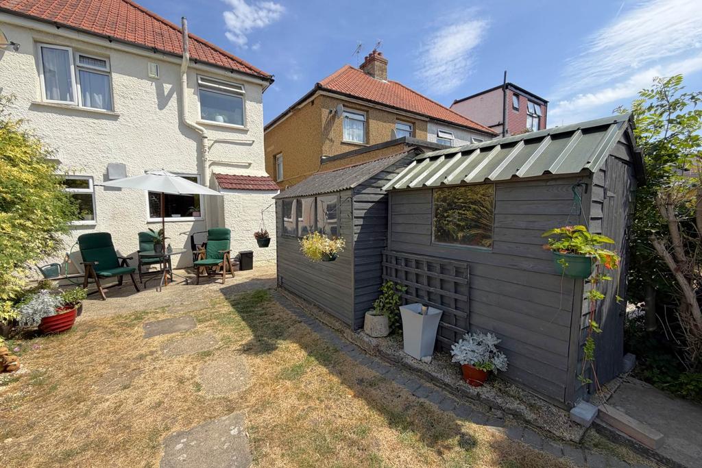 Garden view, out buildings