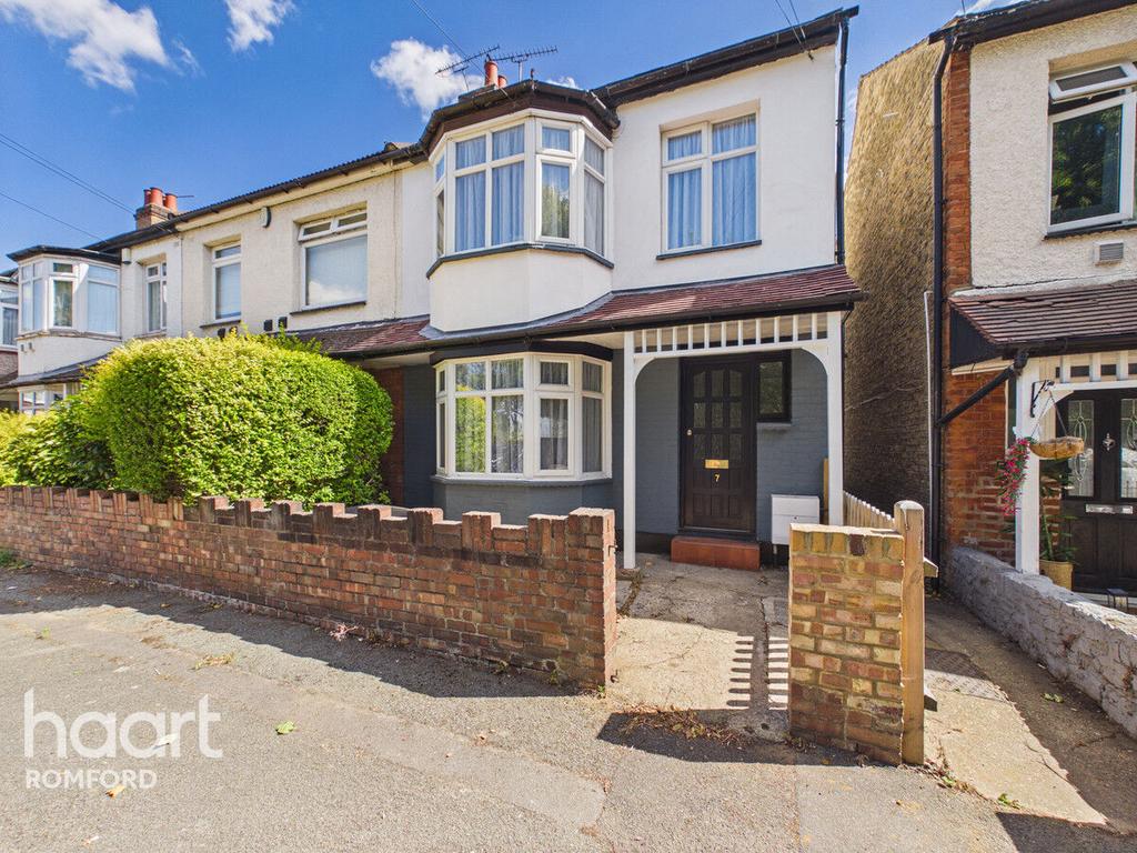 Semi-detached house exterior, driveway