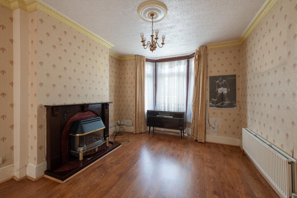 Living room, fireplace