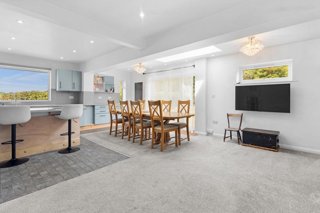 Open-plan living area, open plan living