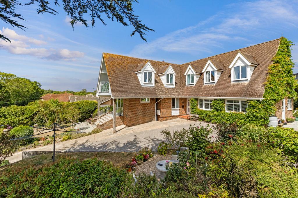 Detached house exterior, garden