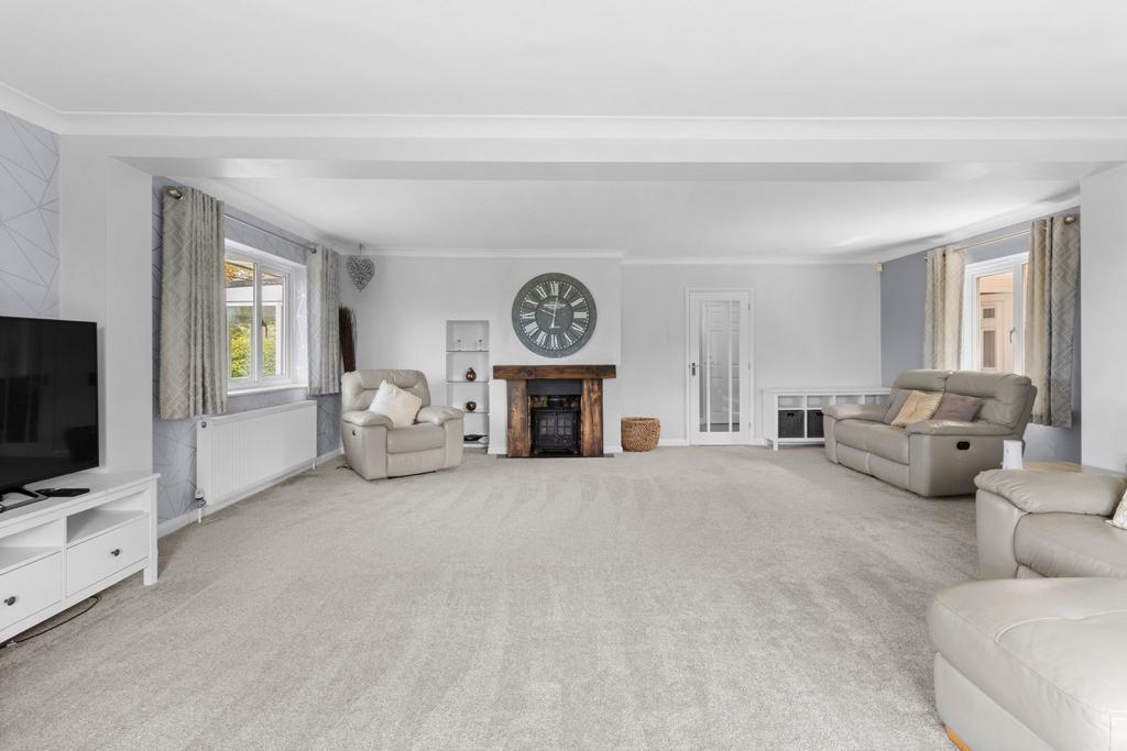 Living room, fireplace