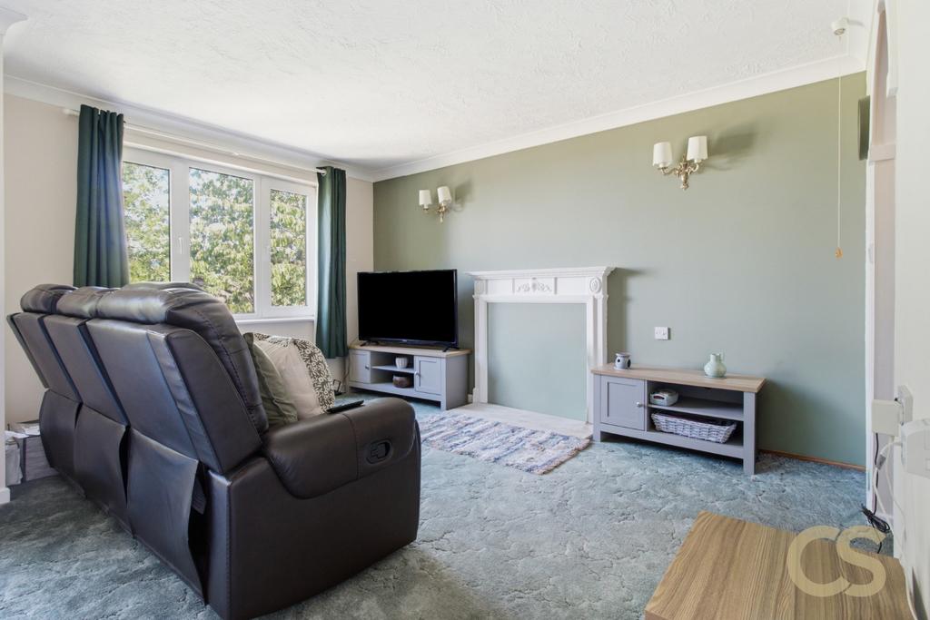 Living room, fireplace