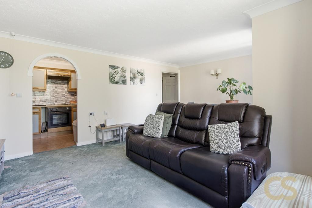 Living room, fireplace, open plan living