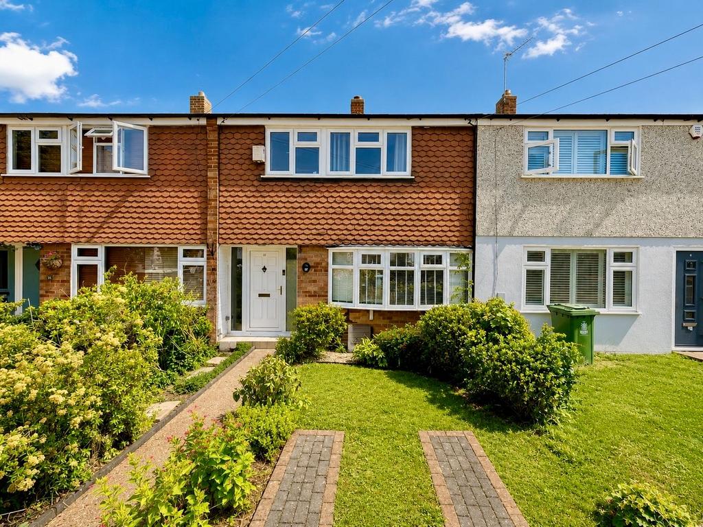 Semi-detached house exterior, garden