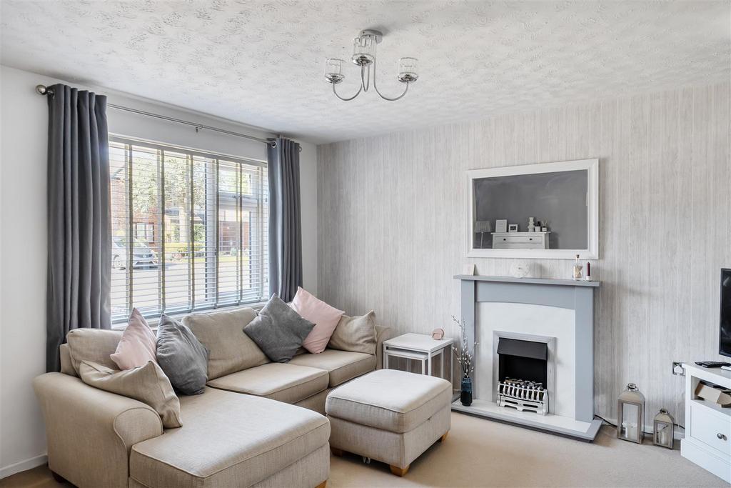 Living room, fireplace