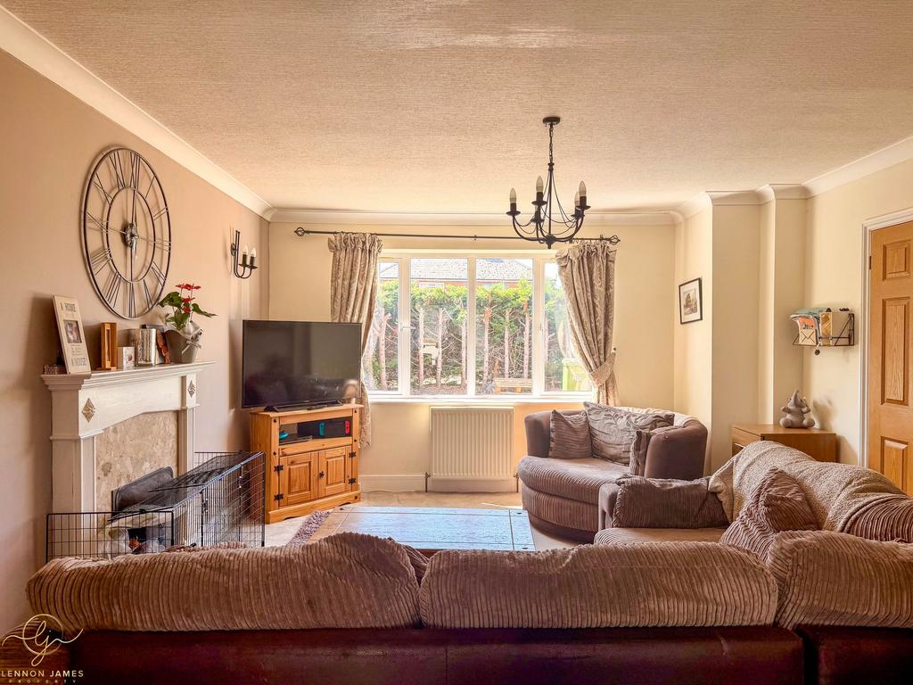 Living room, fireplace