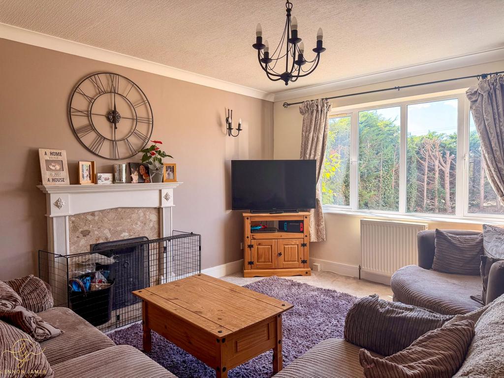 Living room, fireplace