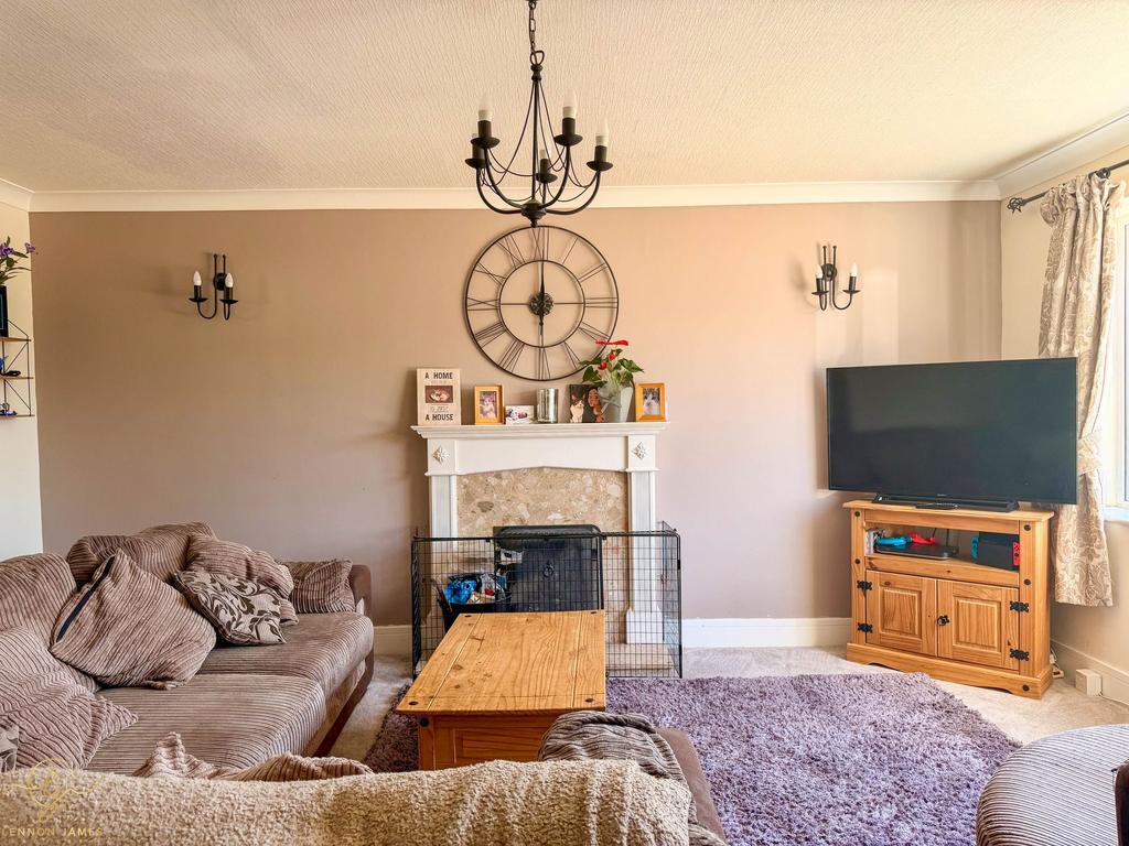Living room, fireplace