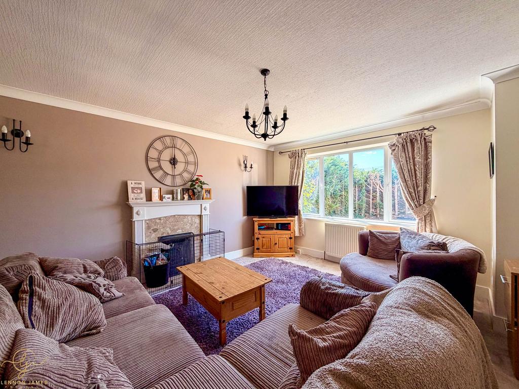 Living room, fireplace