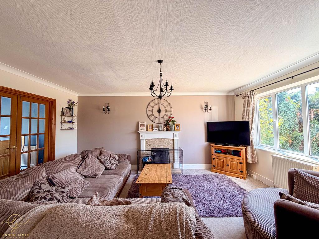 Living room, fireplace