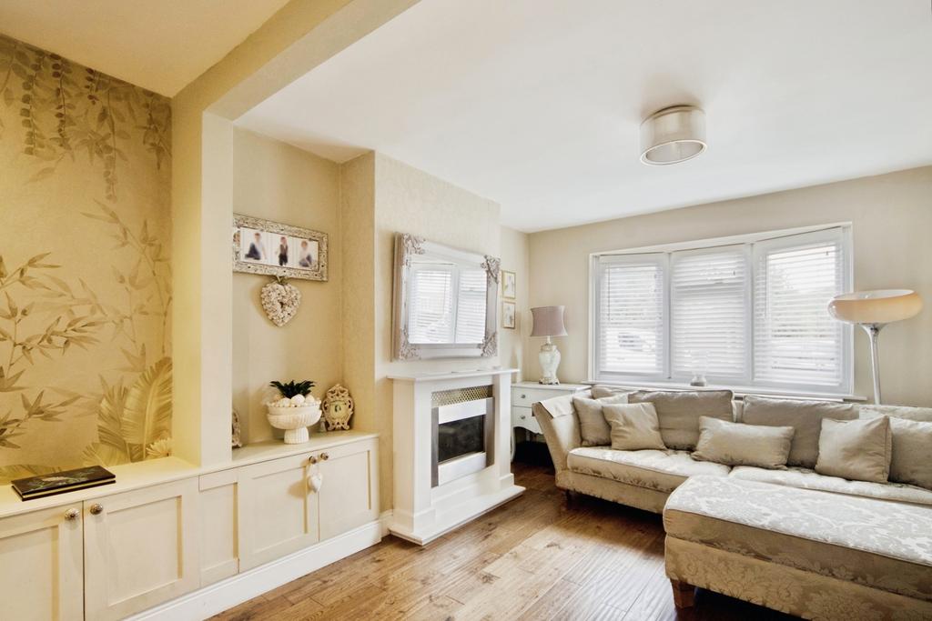 Living room, fireplace