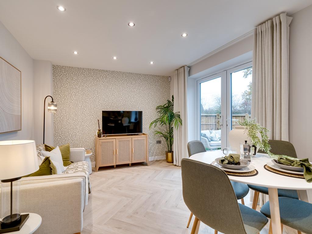 Open-plan living area, open plan living