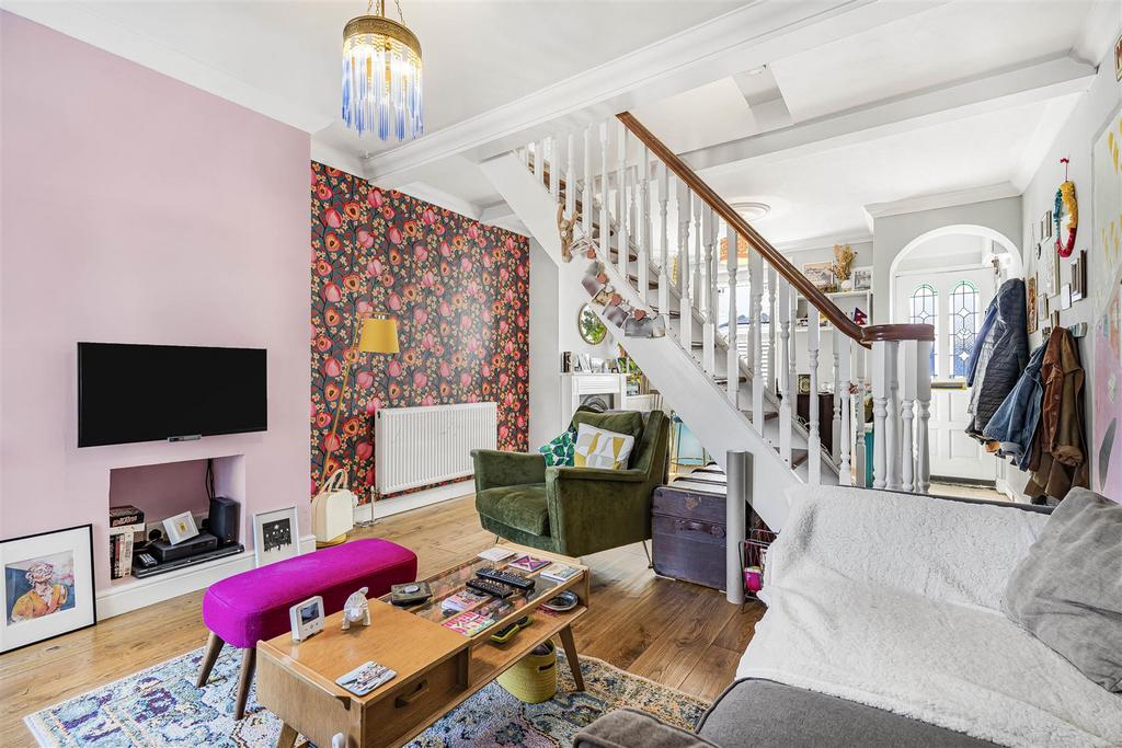 Living room, fireplace