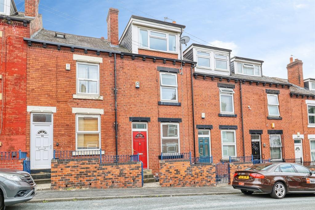 Terraced house exterior, parking