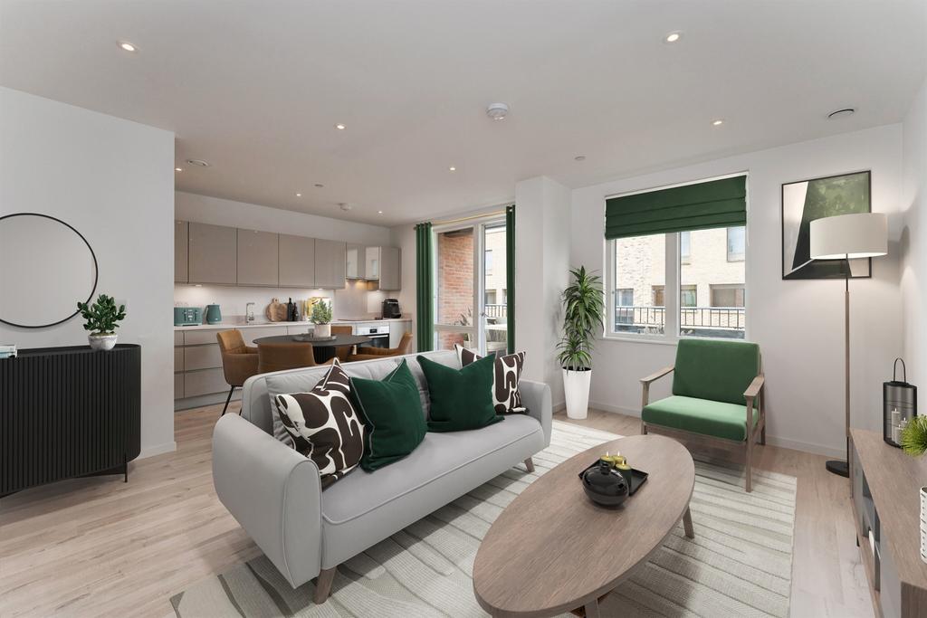 Open-plan living area, open plan living