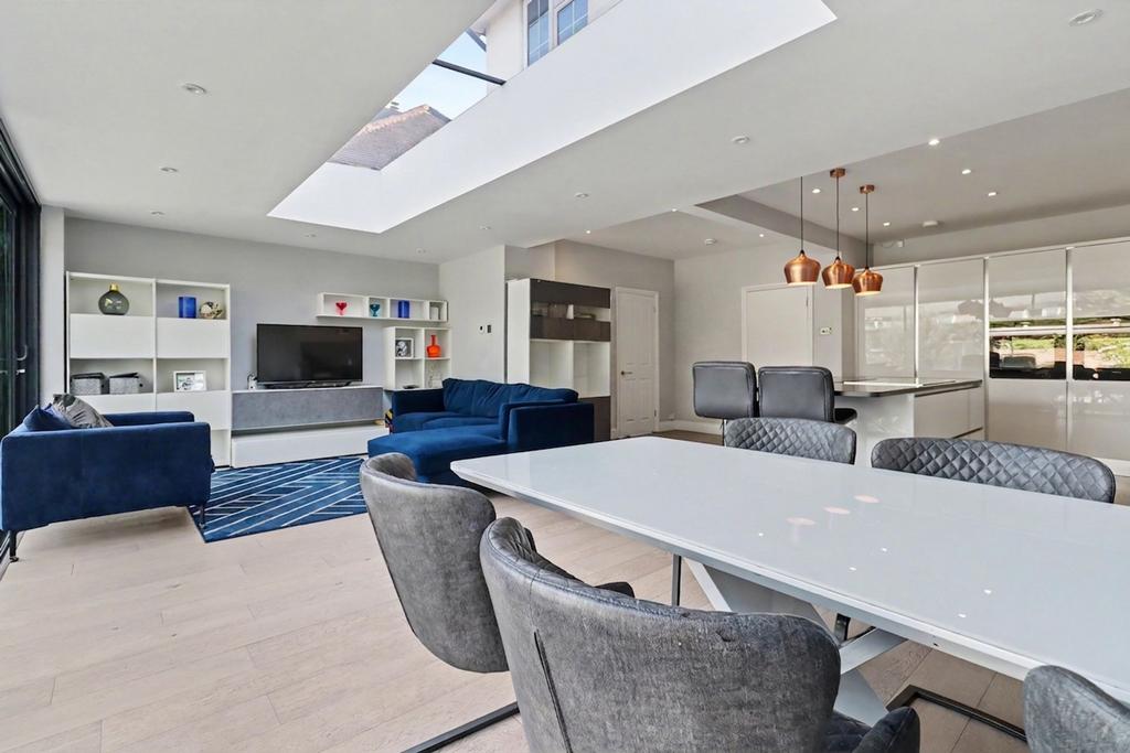 Open-plan living area, open plan living