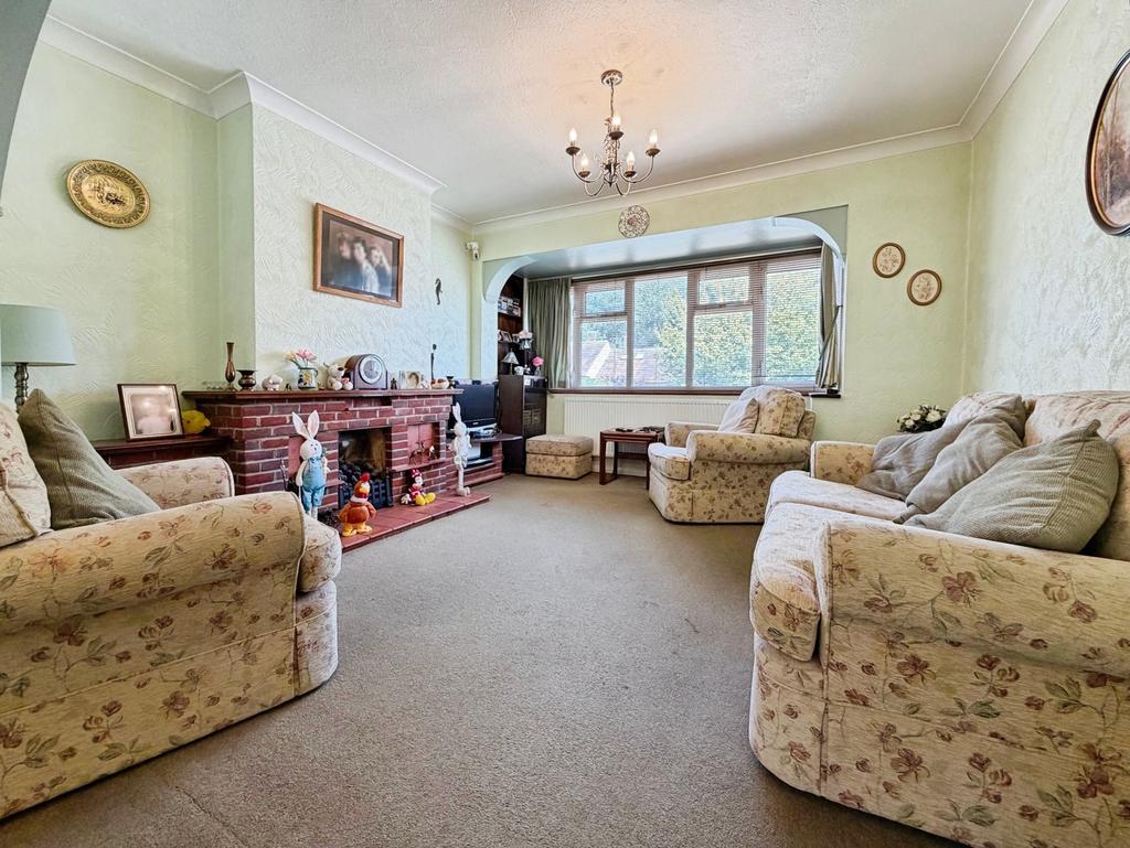 Living room, fireplace