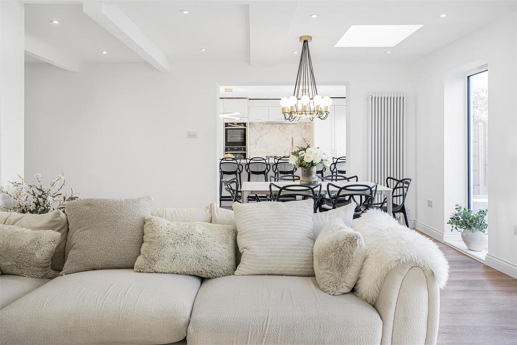 Open-plan living area, open plan living