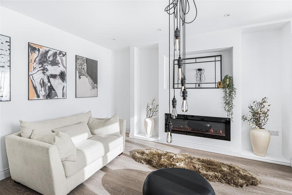 Living room, fireplace
