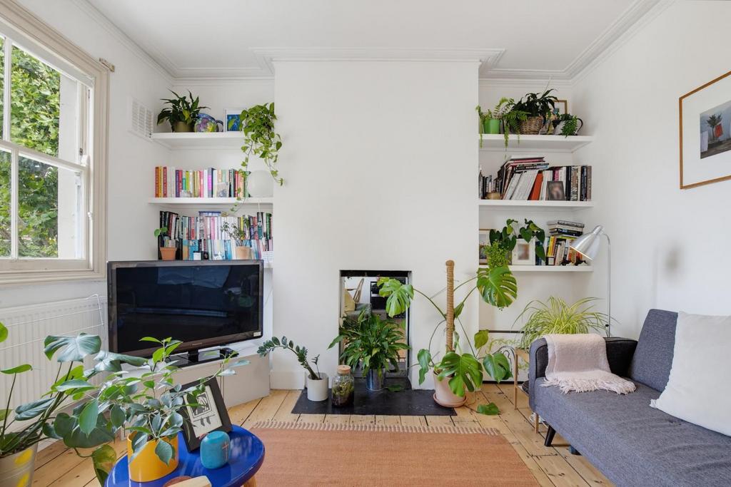 Living room, fireplace