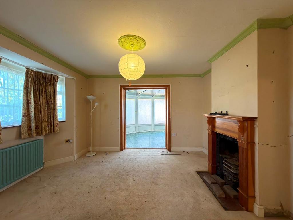 Living room, fireplace