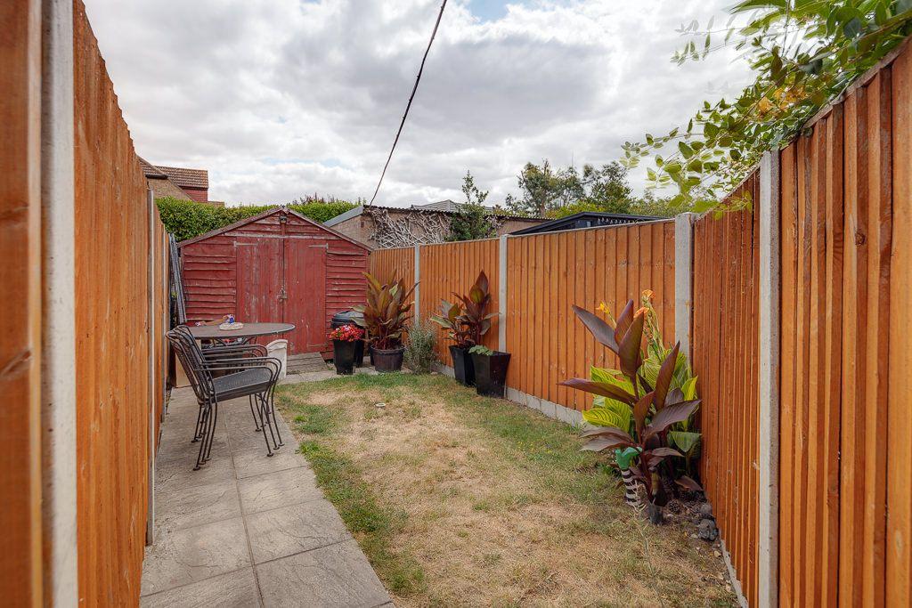 Garden view, out buildings