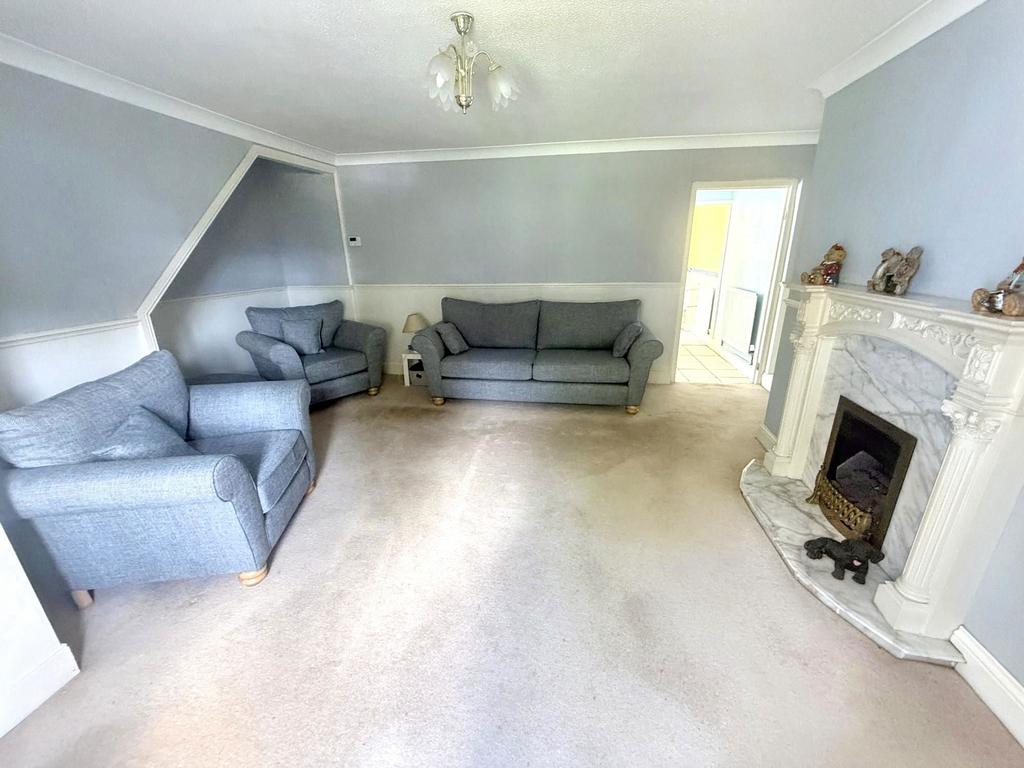 Living room, fireplace