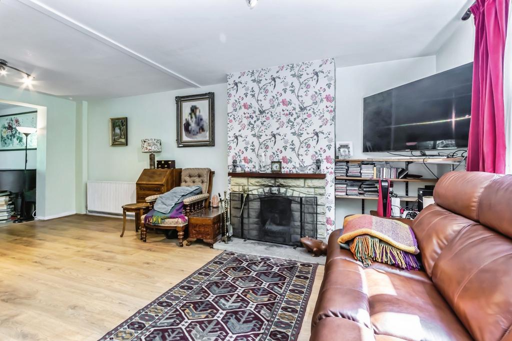 Living room, fireplace