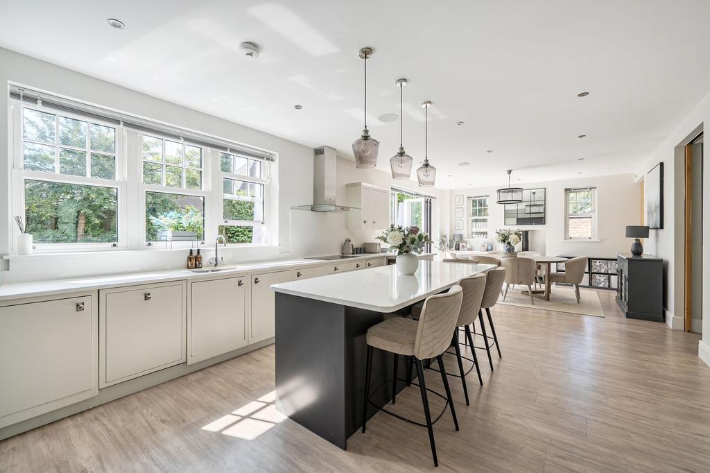 Open-plan living area, open plan living