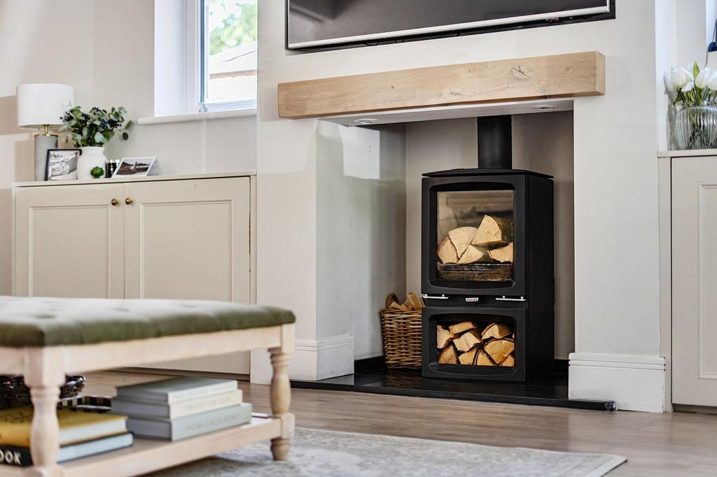 Living room, fireplace