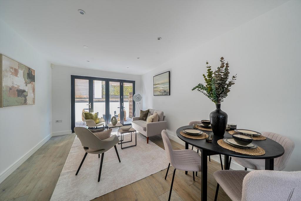 Open-plan living area, open plan living