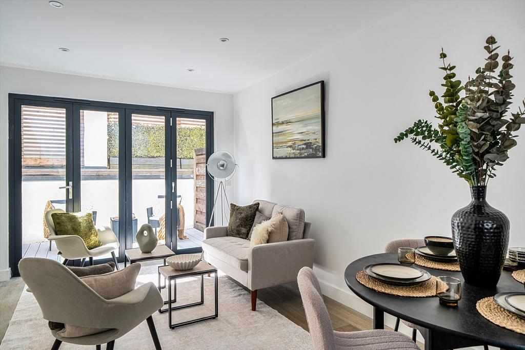 Open-plan living area, open plan living