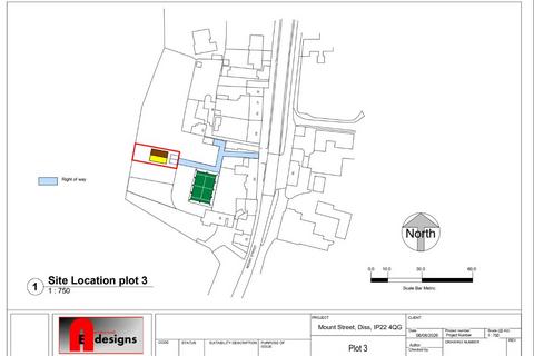 Land for sale, Plot 3 Mount Street, Diss, Suffolk, IP22 4QG