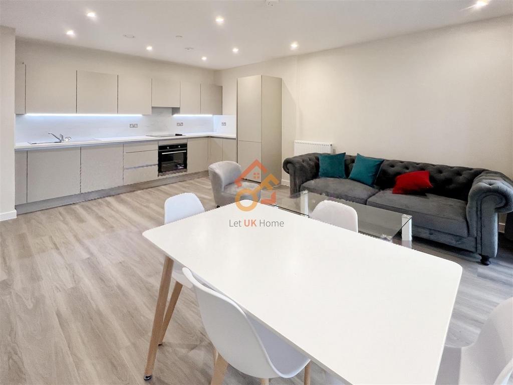 Open-plan living area, open plan living