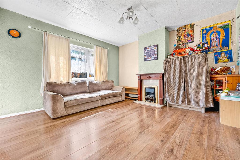 Living room, fireplace