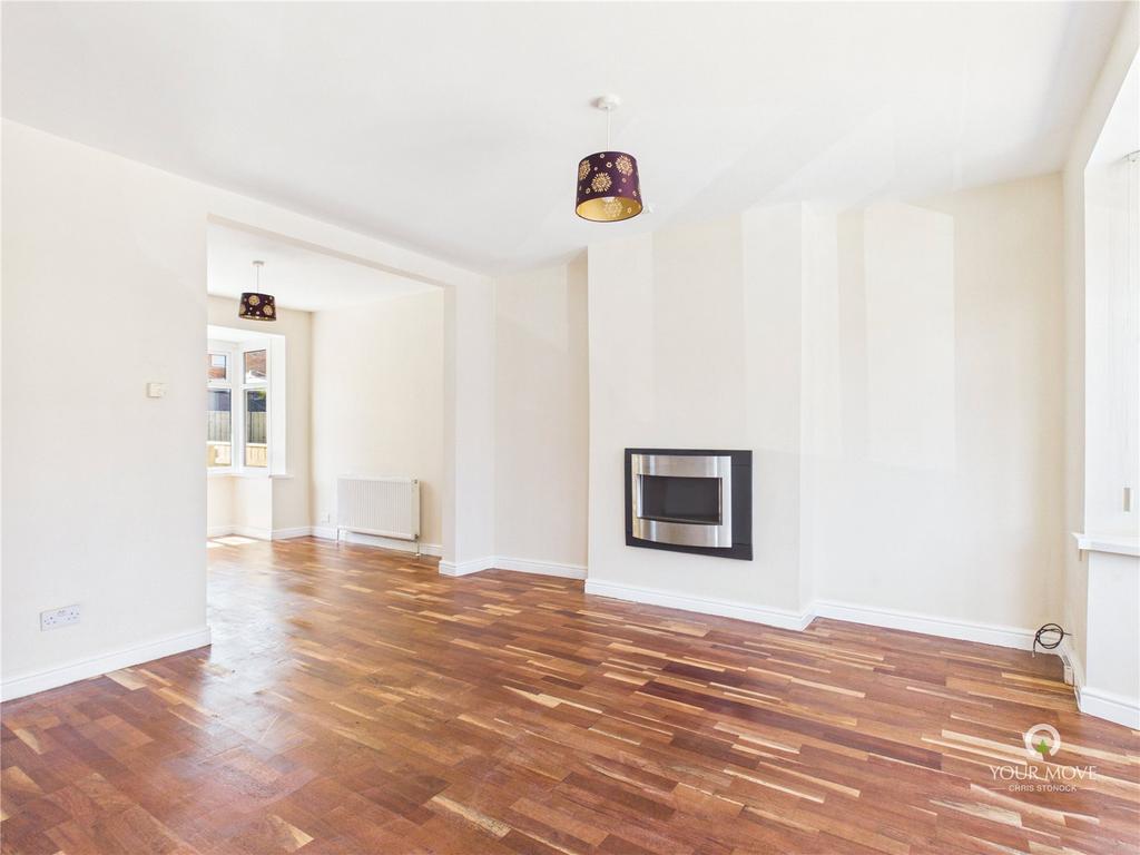 Living room, fireplace