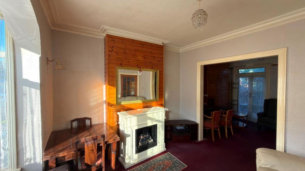 Living room, fireplace